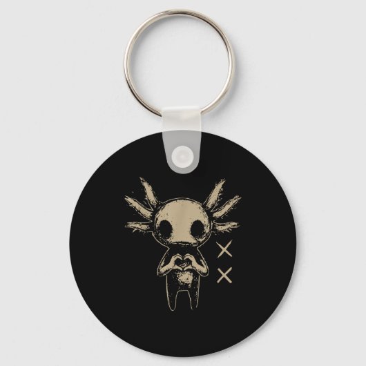 Axolotl Still Emo Goth  Sleutelhanger (Voorkant)