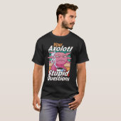 Axolotl Stomme Vragen Grappen Coffee Axo T-shirt (Voorkant volledig)