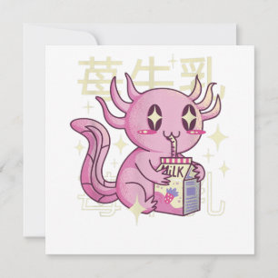 Axolotl Strawberry Milk Japan Style Japanse Kawai