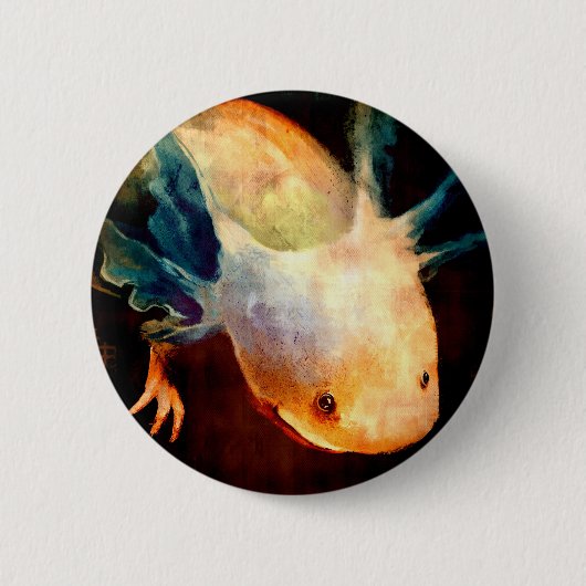 Axolotl Sun Ronde Button 5,7 Cm (Voorkant)