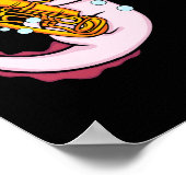 Axolotl Tuba Speler Schattige Axlotl Muziek Kinder Poster (Hoek)