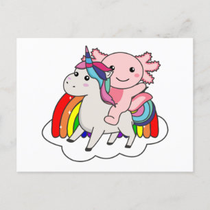 Axolotl Unicorn Rainbow Animaux Unicorns Carte pos
