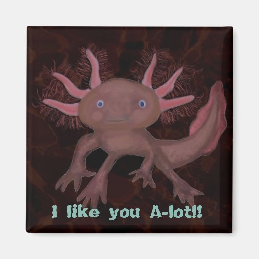 Axolotl Valentijn magneet (Voorkant)