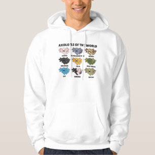 Axolotl van zoete dieren uit de wereld hoodie