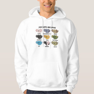 Axolotl van zoete dieren uit de wereld hoodie