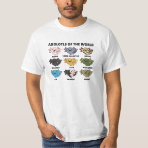 Axolotl van zoete dieren uit de wereld t-shirt