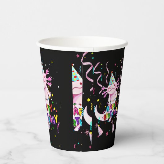 Axolotl-verjaardag Papieren Bekers (Rechts)
