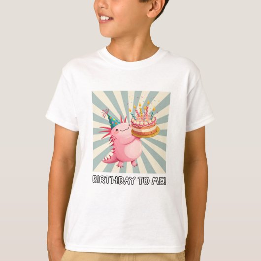Axolotl-verjaardag T-shirt (Voorkant)