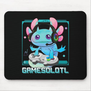 Axolotl Video Gamer Kawaii Pastel Gothic Schattige Muismat