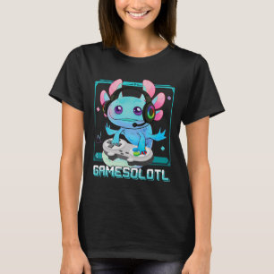 Axolotl Video Gamer Kawaii Pastel Gothic Schattige T-shirt