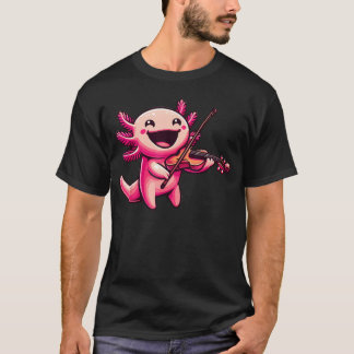 Axolotl Vioolspelend Axolotls Muzikant T-shirt