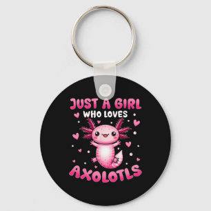 Axolotl voor meisjes gewoon een meisje dat van axo sleutelhanger