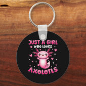 Axolotl voor meisjes gewoon een meisje dat van axo sleutelhanger (Voorkant)