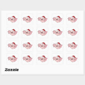 Axolotl Vrolijk Kerstfeest Winter Axolotl Square S Vierkante Sticker (Vel)