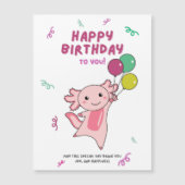 Axolotl wenst een fijne verjaardag op uw Axolotls (Voorkant)