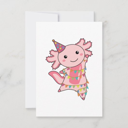 Axolotl wenst een fijne verjaardag voor u Axolotls Kaart (Voorkant)