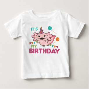 Axolotl wil dat het mijn Birthday Cute Axolotls Ba