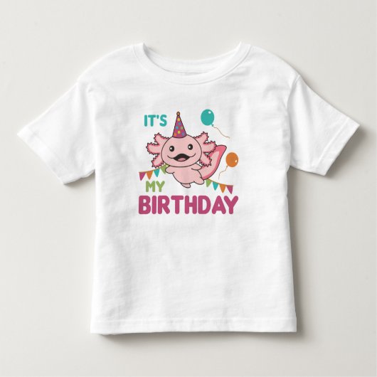 Axolotl wil dat het mijn thuisdag is, Cute Axolotl Kinder Shirts (Voorkant)
