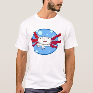 axolotl (wit met vlekken) bubbel shirt