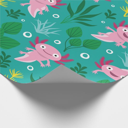 Axolotl Wrapping Paper Cadeaupapier (Hoek)