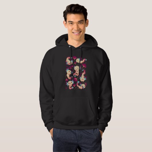 Axolotl Yin Yang Pet Axolotls Amphibian Outfit Hoodie (Voorkant volledig)