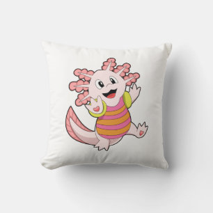 Axolotl zwemmen kussen