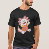 Axolotl zwemmen t-shirt (Voorkant)