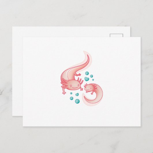 Axolotls Briefkaart (Voorkant / Achterkant)