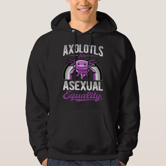 Axolotls For Asexual Equality Asexual Pride Rainbo Hoodie (Voorkant)