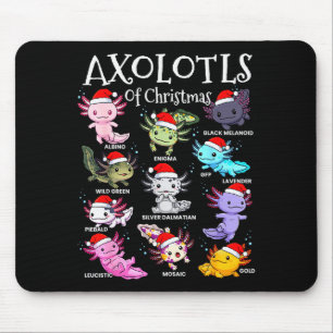 Axolotls Kerstman Hoed Kerstmis Pyjama Schattig Di Muismat