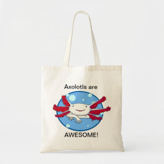 Axolotls zijn geweldige (witte) bellenzak tote bag
