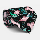 Axolotta rose sur le Cravate noir (Roulé)