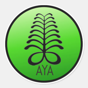 AYA BEÏNVLOEDT U NIET RONDE STICKER