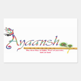Ayaansh Rechthoekige Sticker