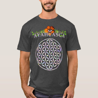 Ayahuasca Mandala Sacred Geometry Flower of Life T-shirt