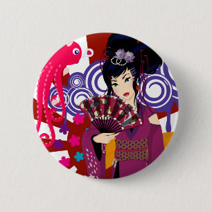 Ayaka in de stad Harajuku Ronde Button 5,7 Cm