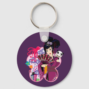 Ayaka in de stad Harajuku Sleutelhanger