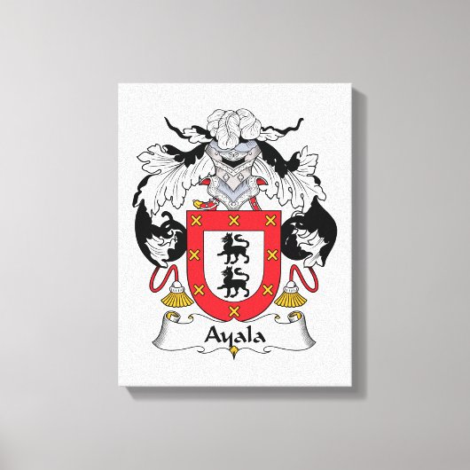 Ayala Family Crest Canvas Afdruk (Voorkant)