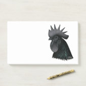 Ayam Cemani Rooster Head Post-it® Notes (Op bureau)