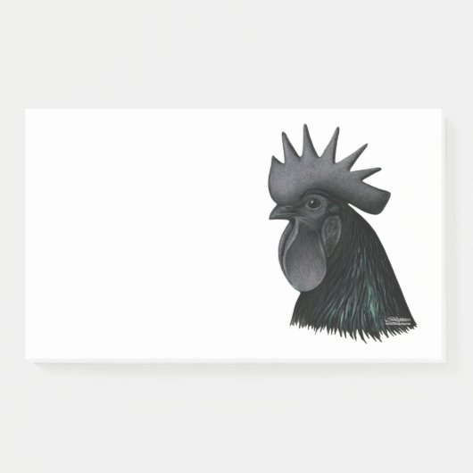 Ayam Cemani Rooster Head Post-it® Notes (Voorkant)