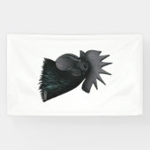 Ayam Cemani Rooster Head Spandoek (Horizontaal)