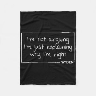 Ayden Quote Grappige Verjaardag Gepersonaliseerde  Fleece Deken