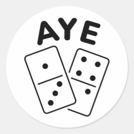 'Aye Domino' K-Pop Boygroup Meme Quote Ronde Sticker