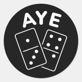 'Aye Domino' K-Pop Boygroup Meme Quote Ronde Sticker