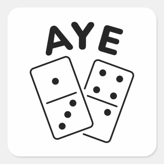 'Aye Domino' K-Pop Boygroup Meme Quote Vierkante Sticker (Voorkant)