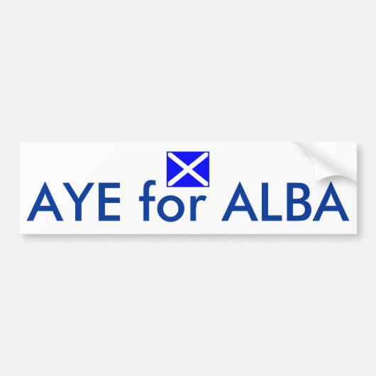 Aye for Alba Scottish Independence Flag Sticker (Voorkant)