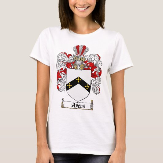 AYERS FAMILY CREST - AYERS COAT WAPENS T-SHIRT (Voorkant)