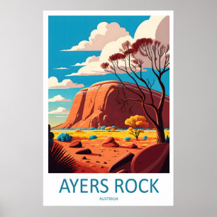 Ayers Rock Affiche de voyage vintage Parc national