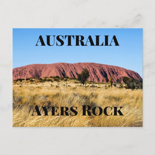 Ayers Rock Australia Briefkaart (Voorkant)