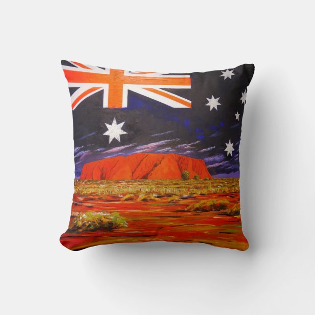 Ayers rock australian flag kussen (Voorkant)